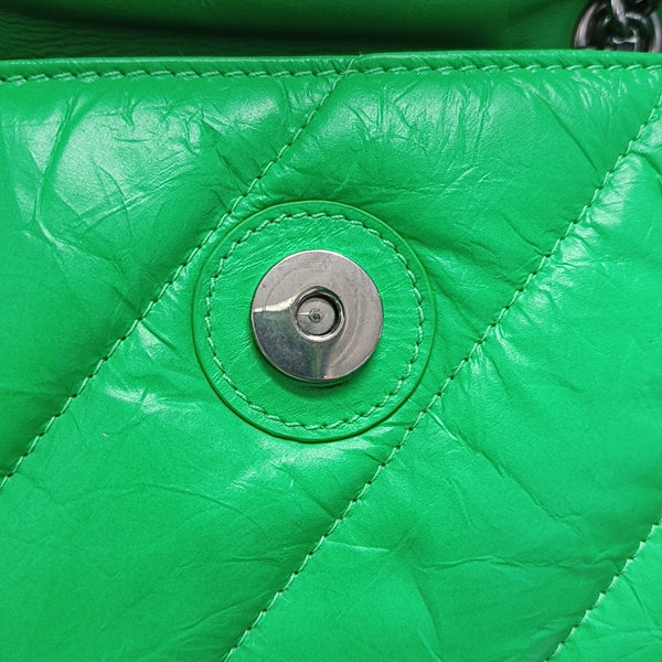 Crush Small Quilted Calfskin Green