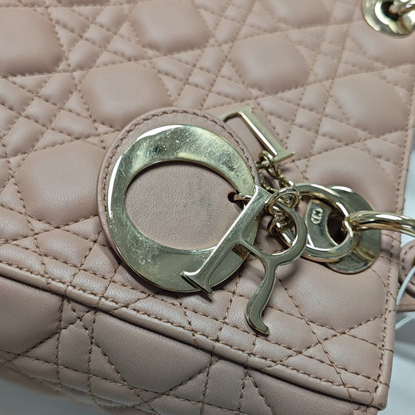 Lady Dior Medium Quilted Lambskin Pink