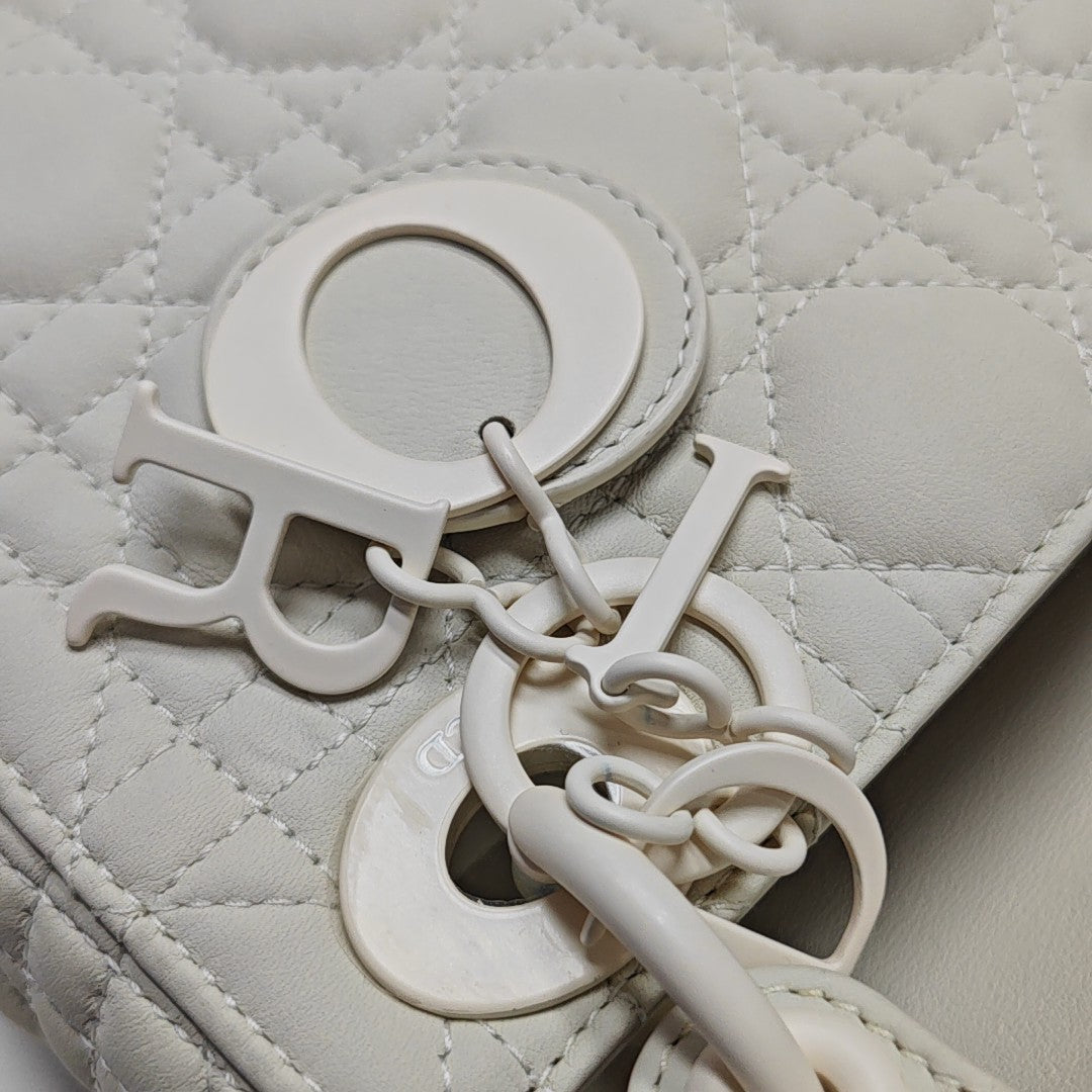 Lady Dior Mini Cannage Lambskin White