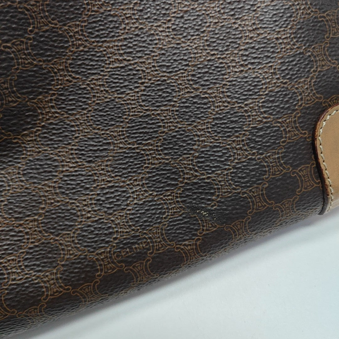 Coated Canvas Tote Bag Brown
