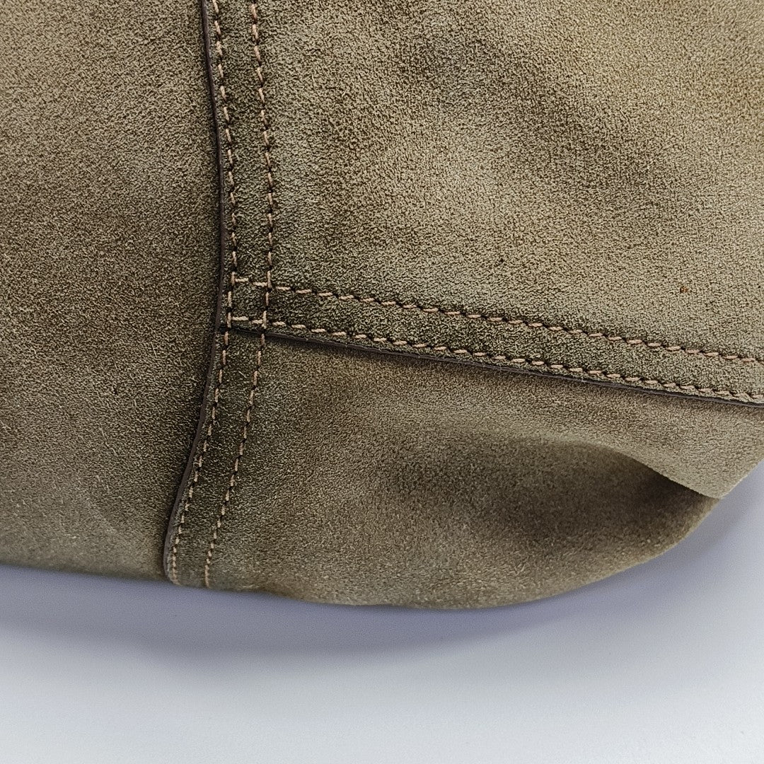 Suede Tote Bag Gray