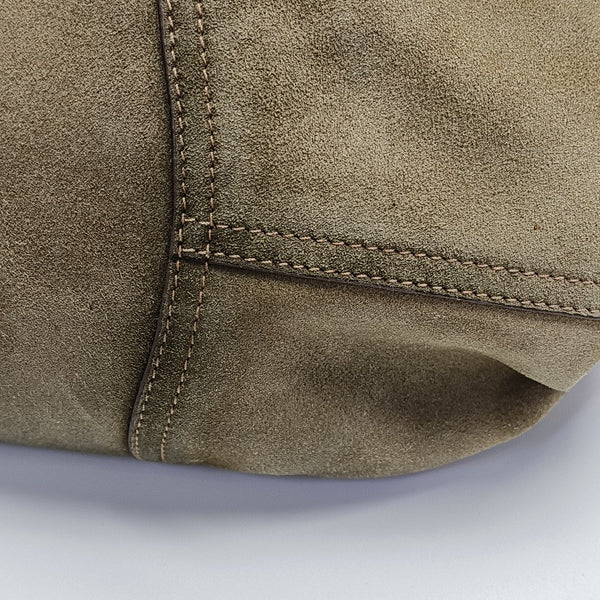 Suede Tote Bag Gray