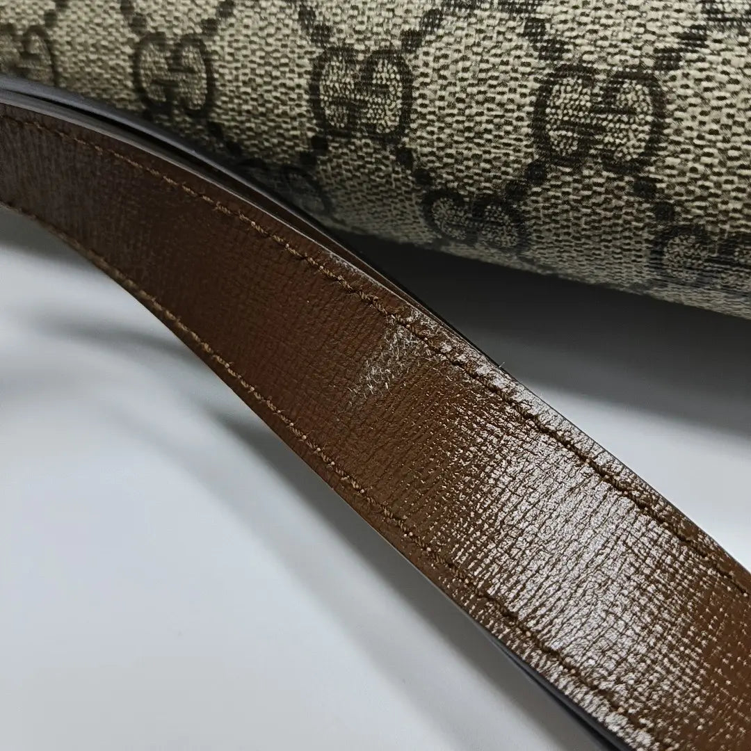 Horsebit 1955 Medium Monogram Coated Canvas Beige