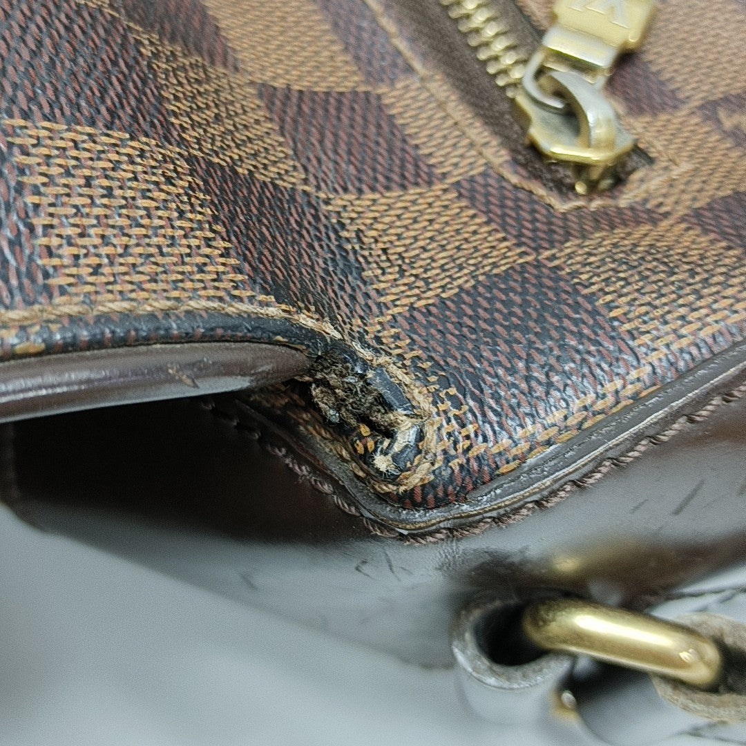 SPENCER Damier Ebene Coated Canvas Brown