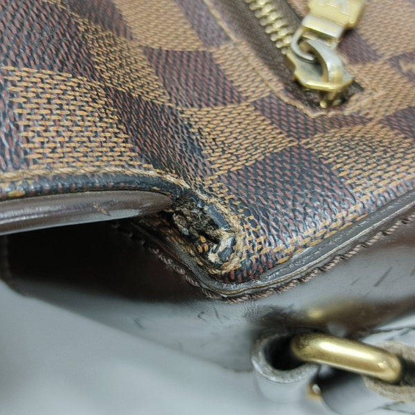 SPENCER Damier Ebene Coated Canvas Brown