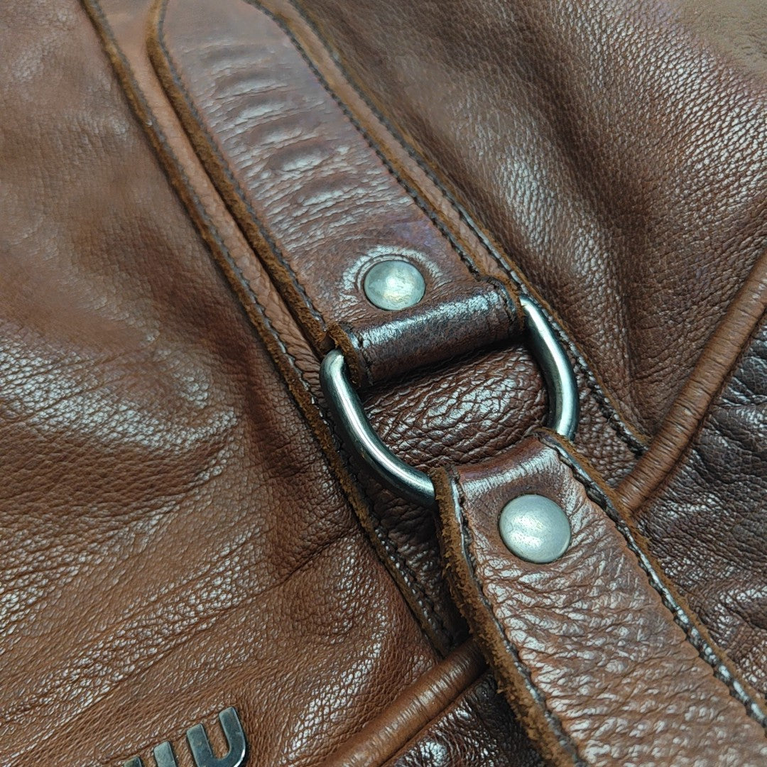 Calfskin Top Handle Bag Red