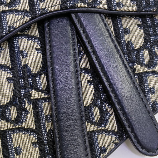 Saddle Mini Oblique Canvas Blue
