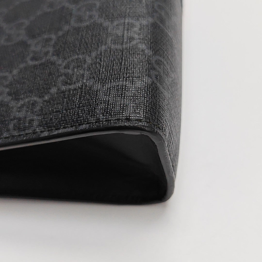 GG Supreme Monogram Coated Canvas Gray