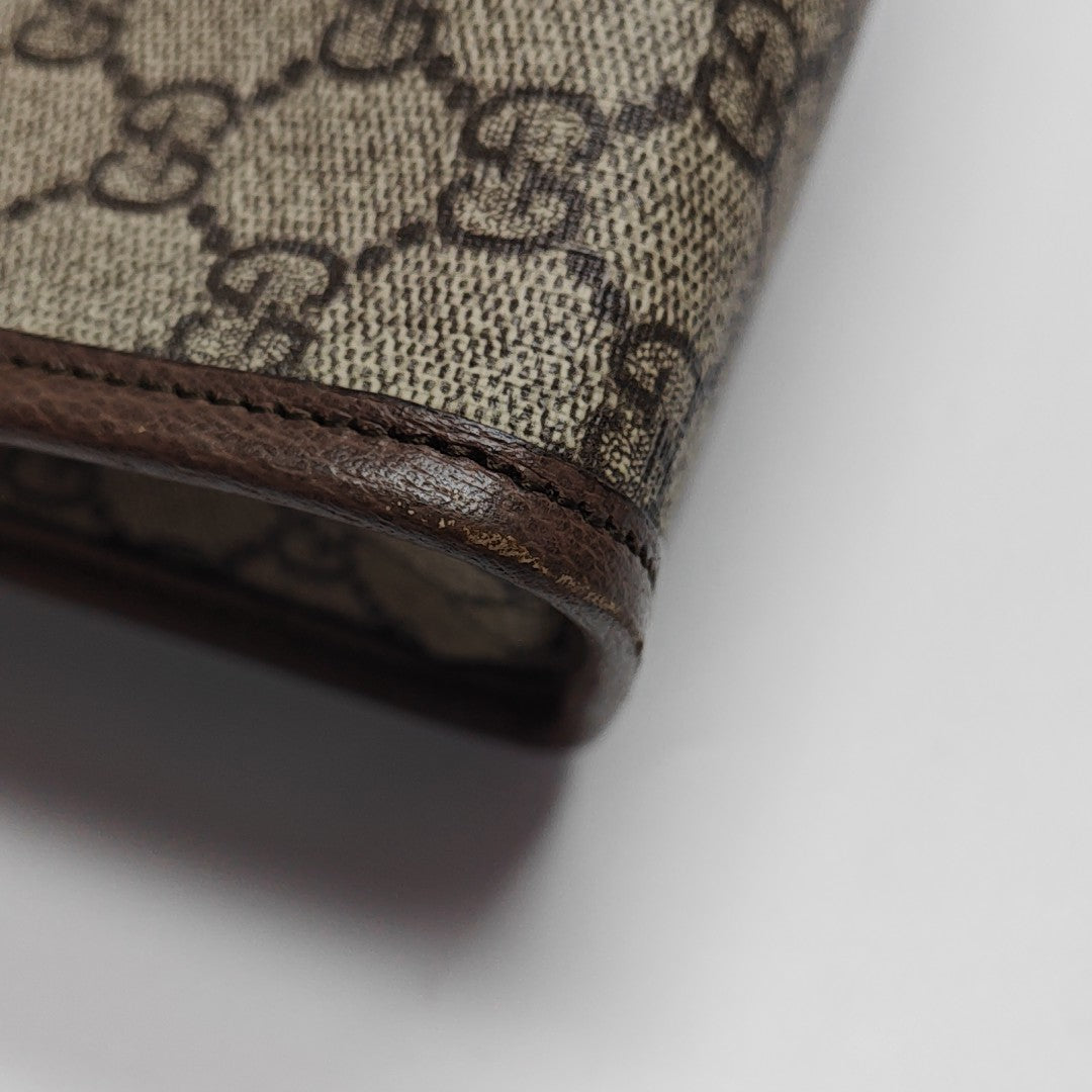Ophidia Large Monogram Coated Canvas Beige