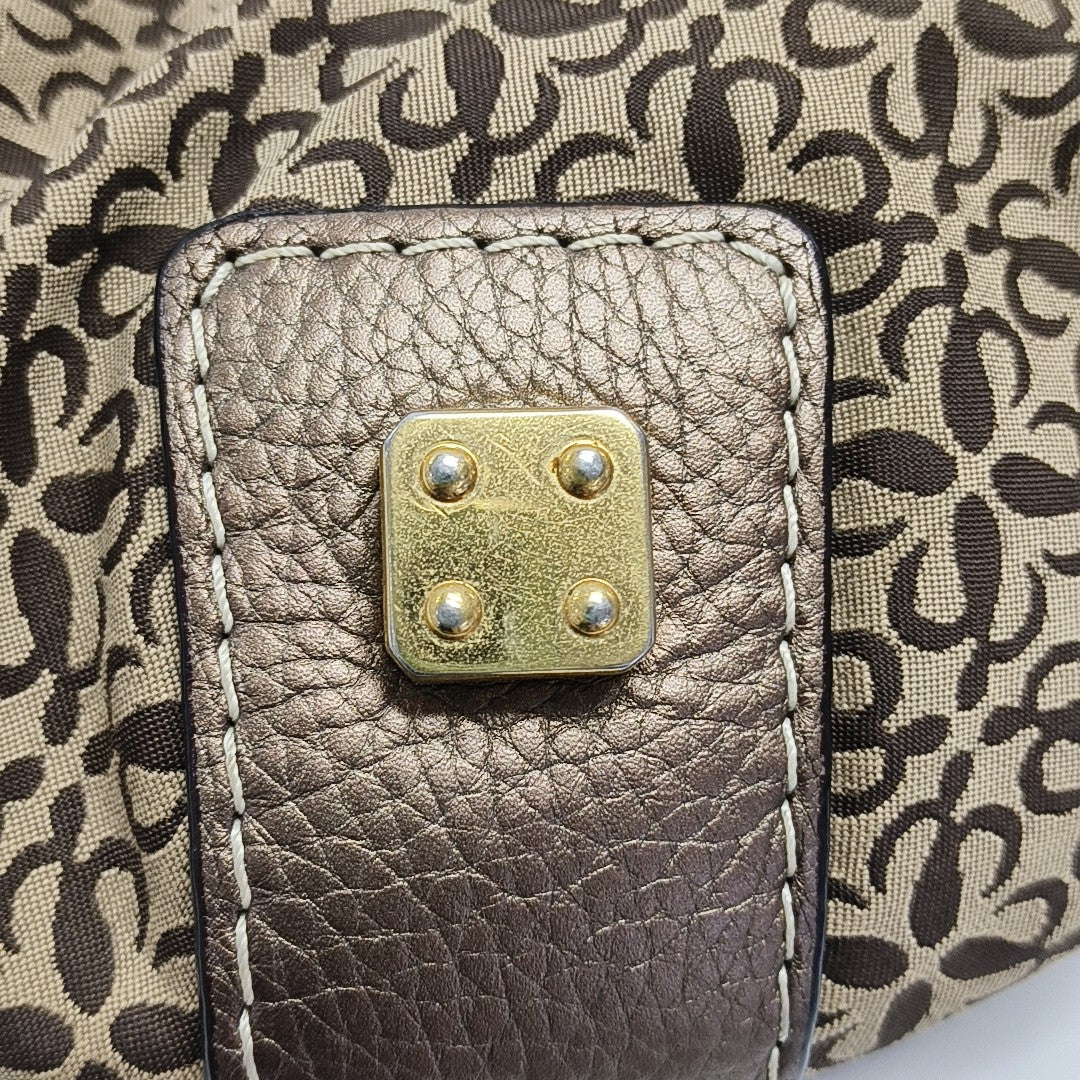 Monogram Canvas Top Handle Bag Beige