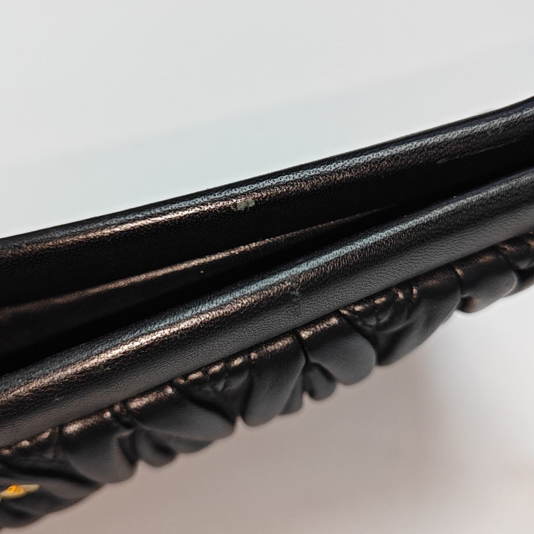 Quilted Lambskin Clutch Black