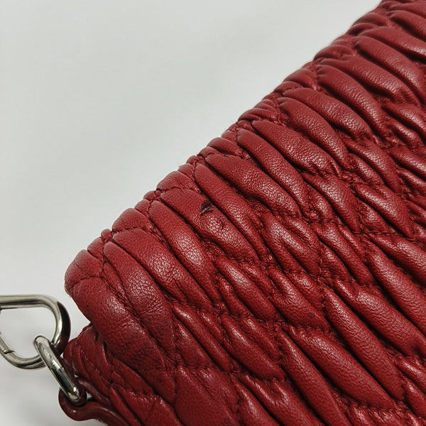 Crystal Quilted Lambskin Red
