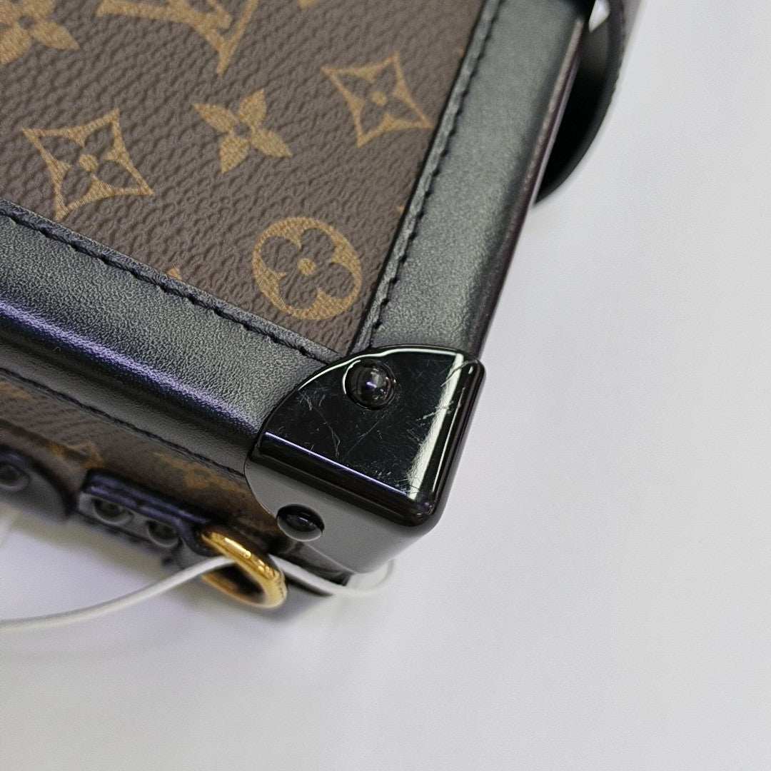 PETITE MALLE Monogram Coated Canvas Brown