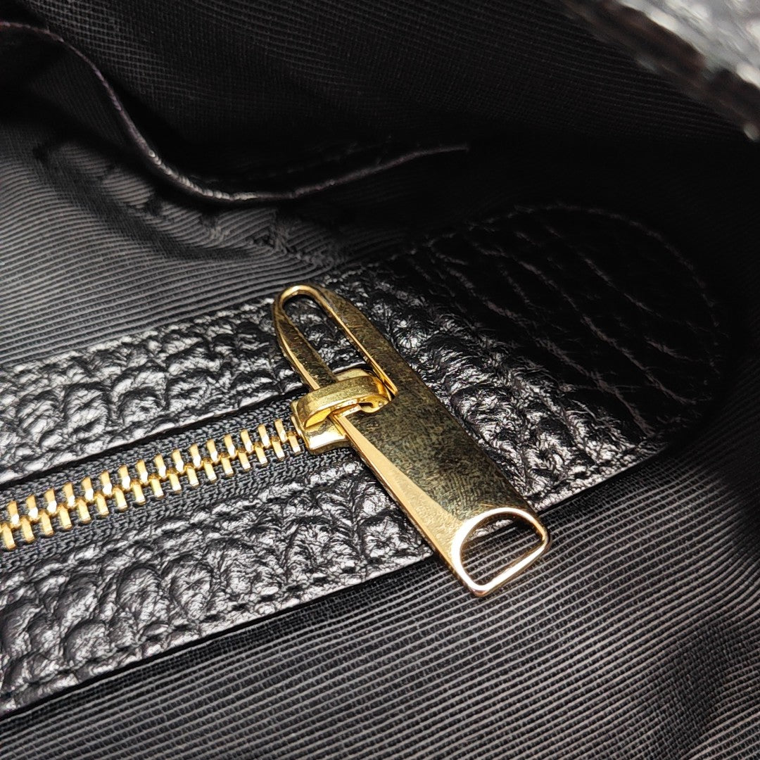 Calfskin Bucket Bag Black