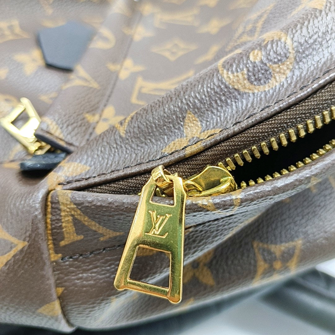 Authenticated pre-owned  PALM SPRINGS PM Monogram Coated Canvas Brown - Backpack at Looply