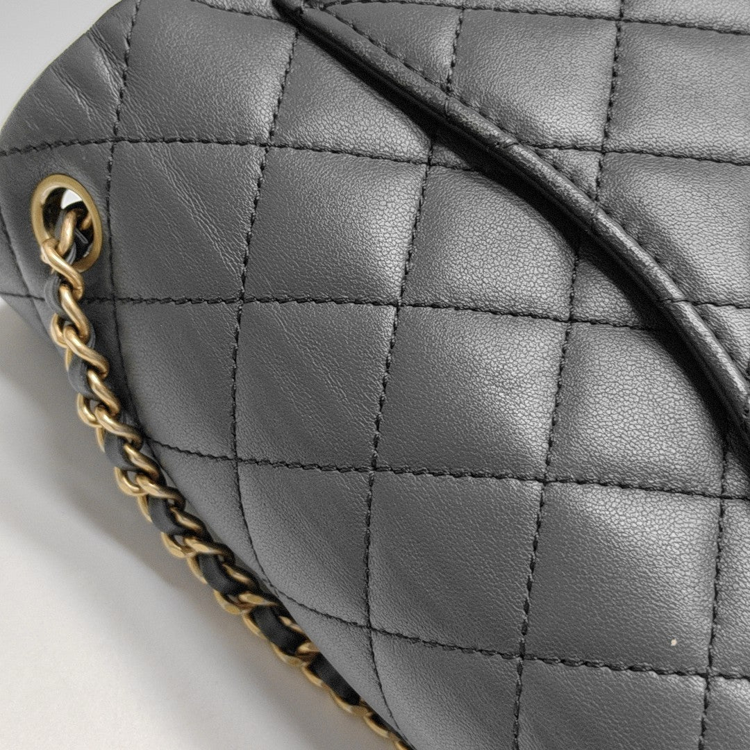 CLASSIC FLAP Mini Quilted Lambskin Gray