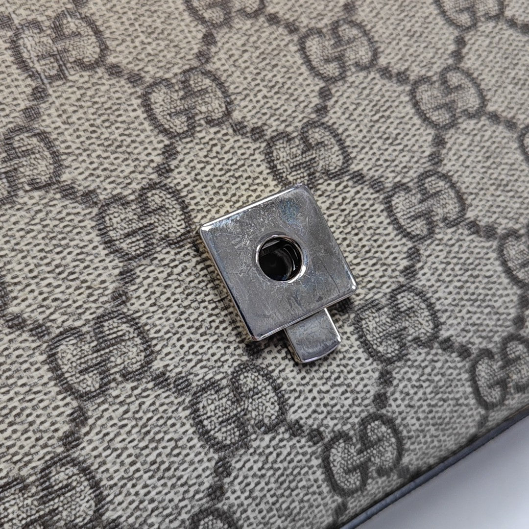 Monogram Coated Canvas Shoulder Bag Gray