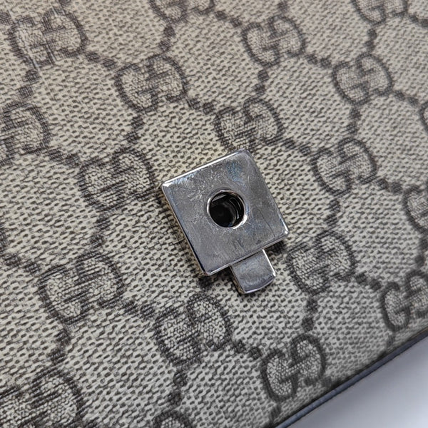 Monogram Coated Canvas Shoulder Bag Gray