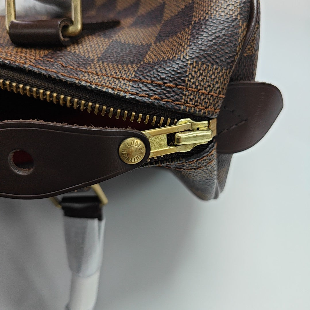 SPEEDY 25 Damier Ebene Coated Canvas Brown