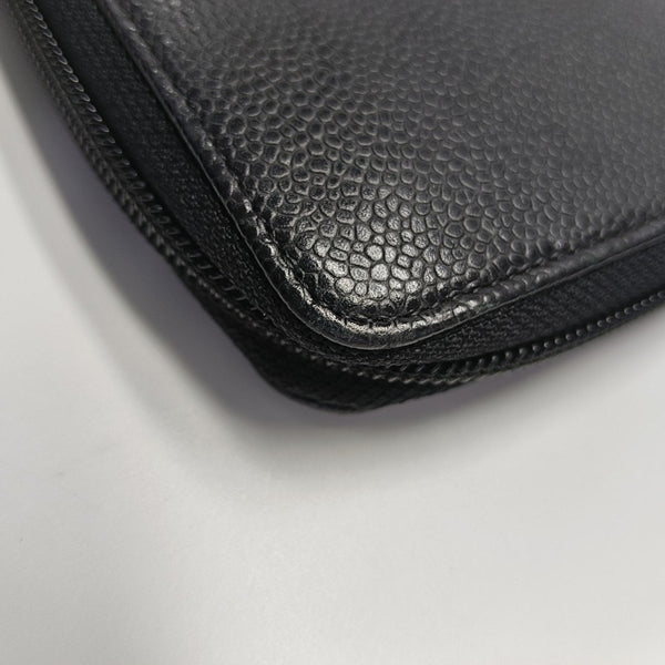 Grained Calfskin Wallet Black