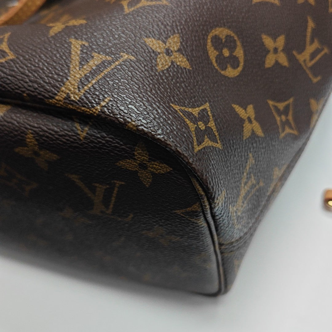 NEVERFULL MM Monogram Coated Canvas Brown
