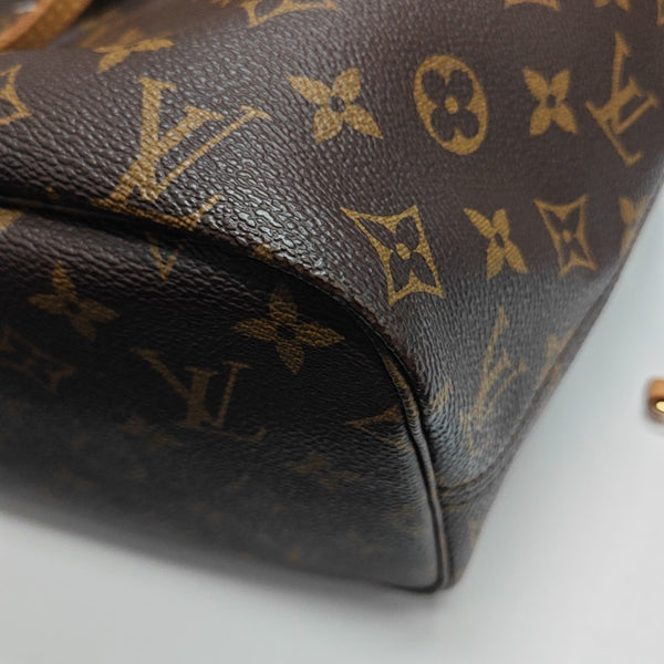 NEVERFULL MM Monogram Coated Canvas Brown