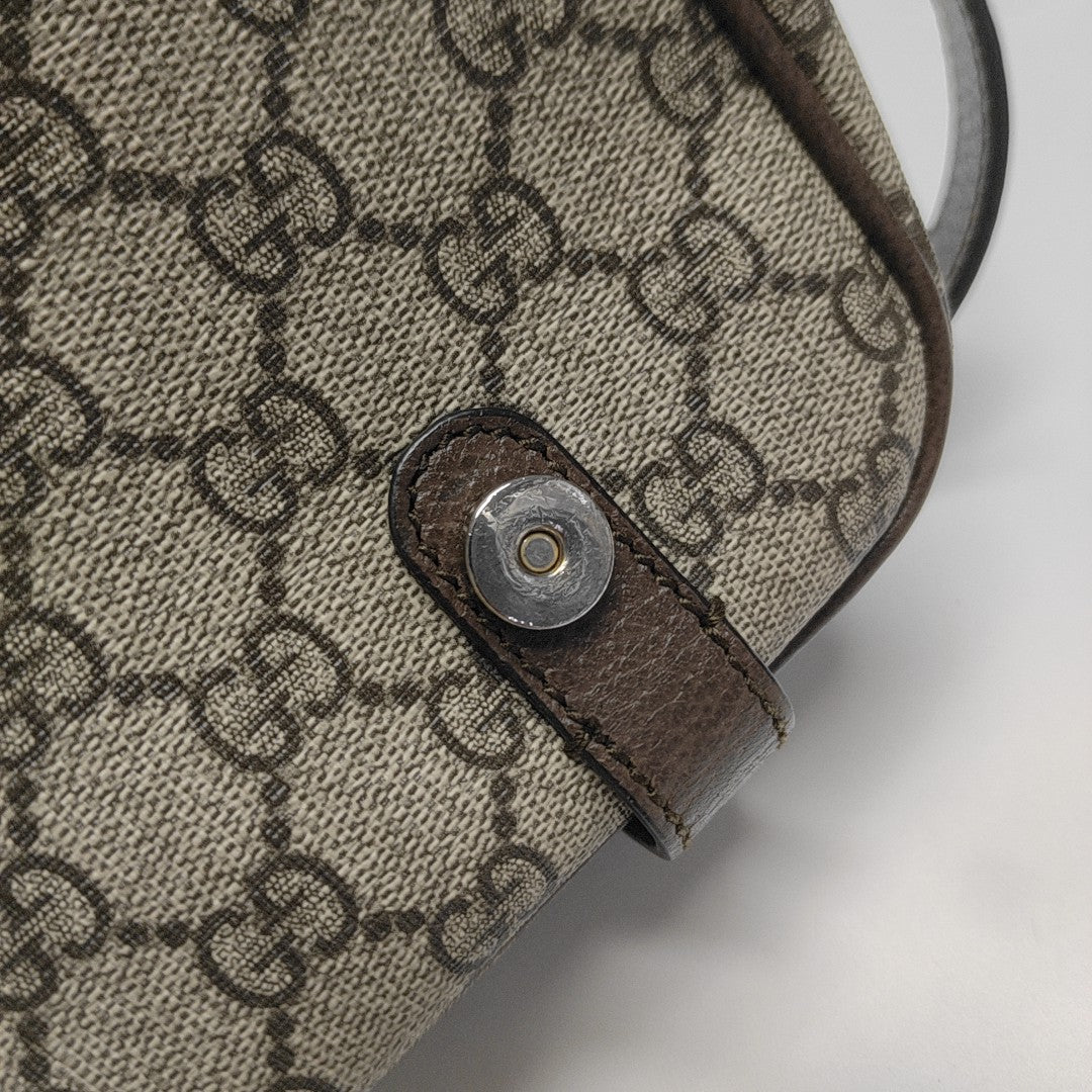 Monogram Coated Canvas Shoulder Bag Brown