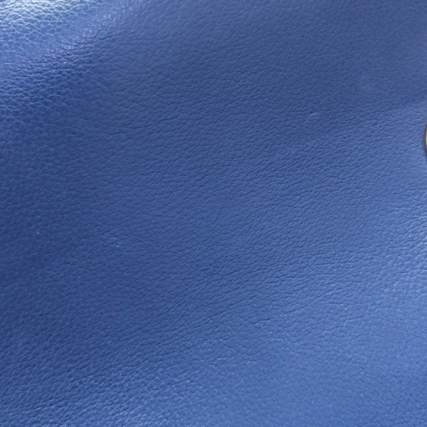 Chevron Calfskin Shoulder Bag Blue