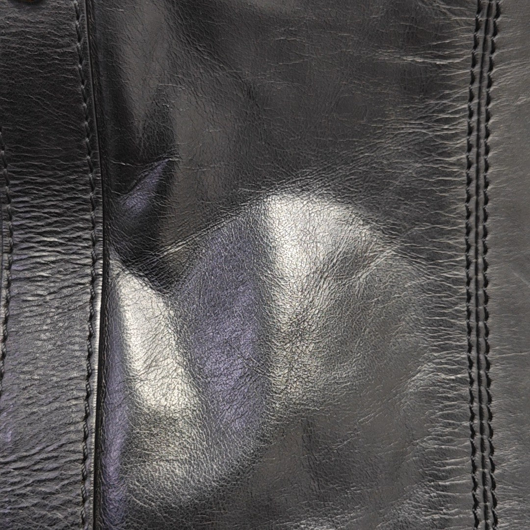 Calfskin Top Handle Bag Black