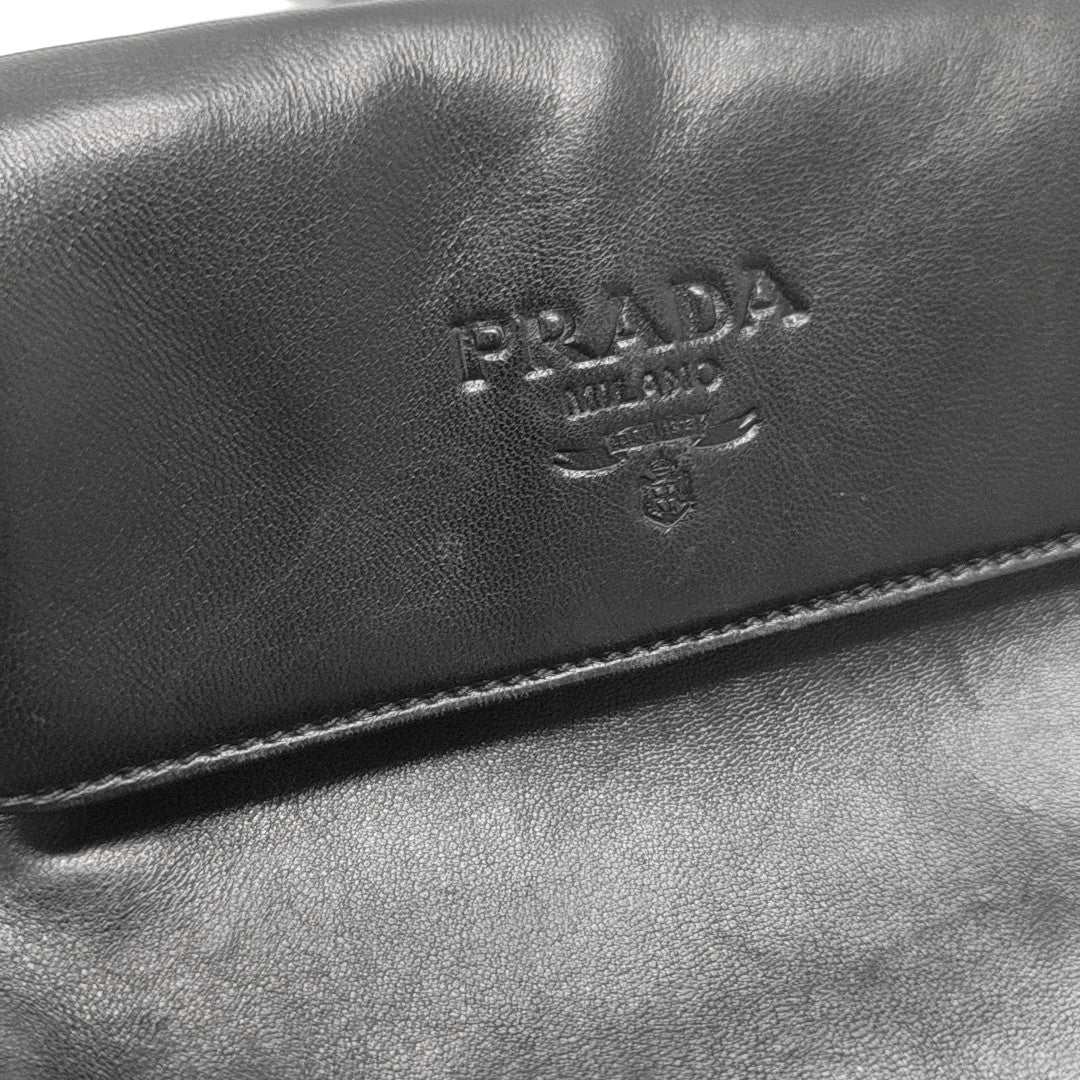 Lambskin Shoulder Bag Black