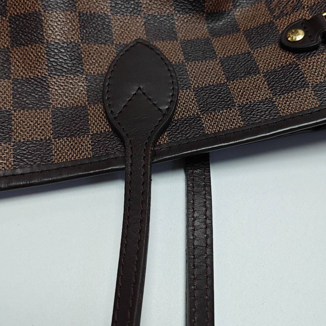 NEVERFULL MM Damier Ebene Coated Canvas Brown