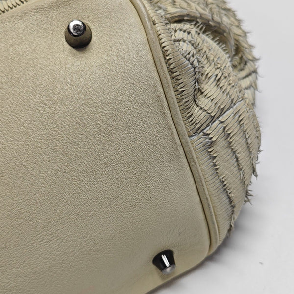 Calfskin Top Handle Bag Beige