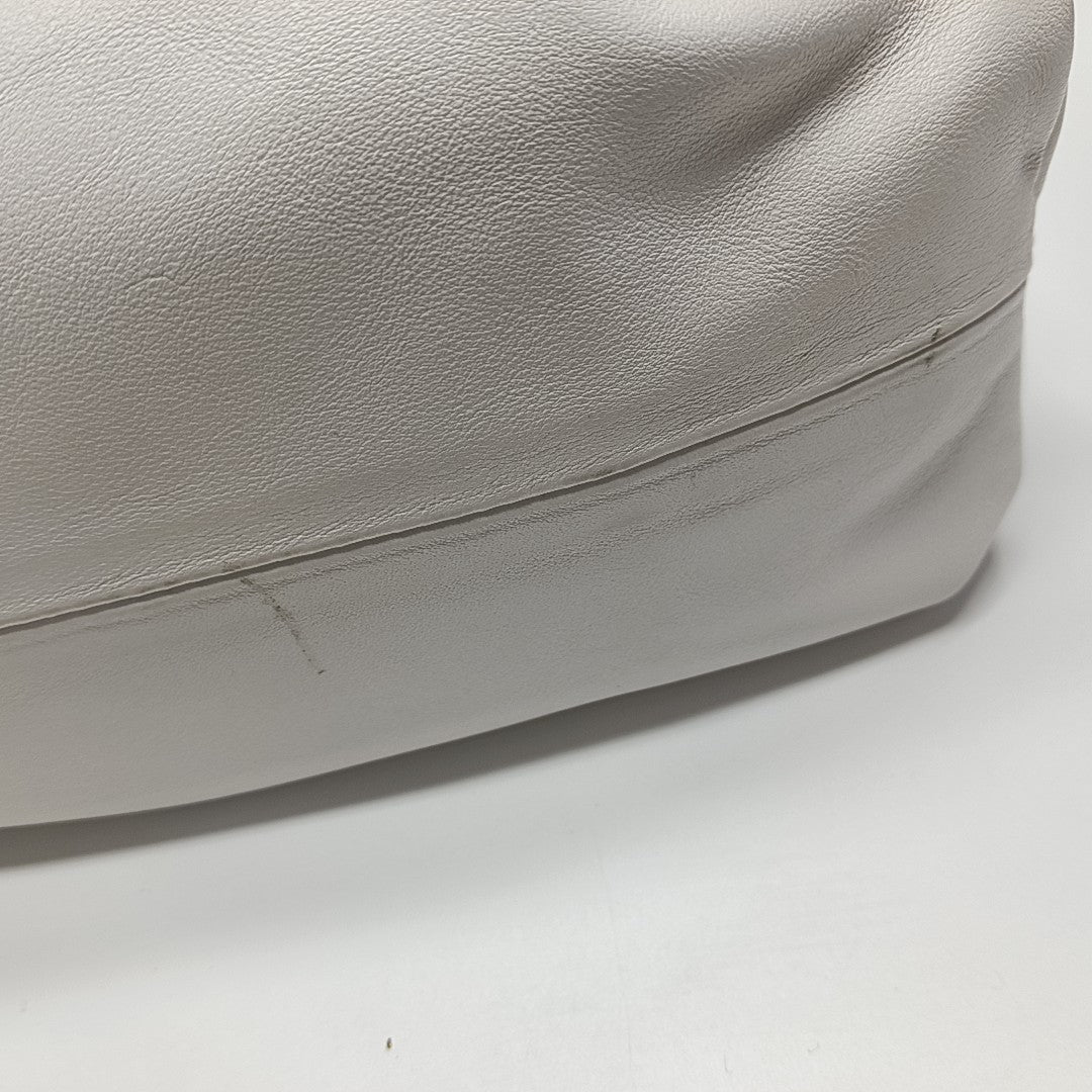 The Pouch Large Calfskin White
