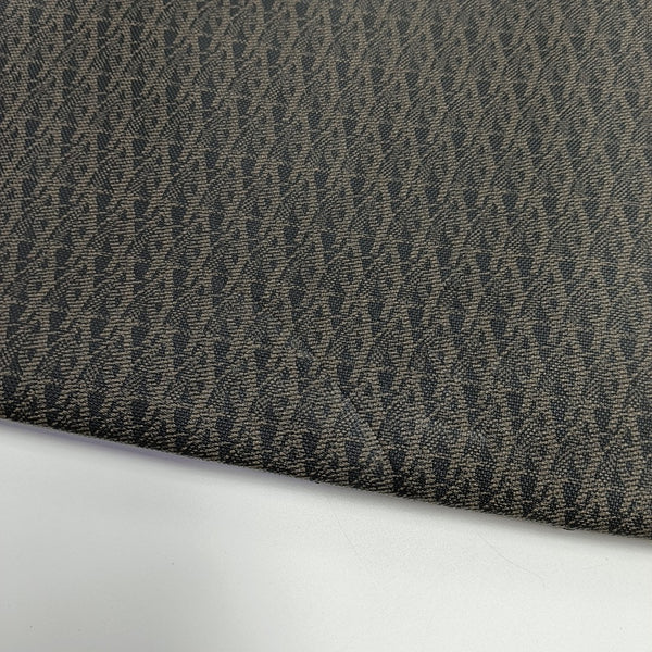 Coated Canvas Clutch Brown