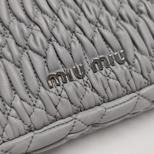 Crystal Quilted Lambskin Gray