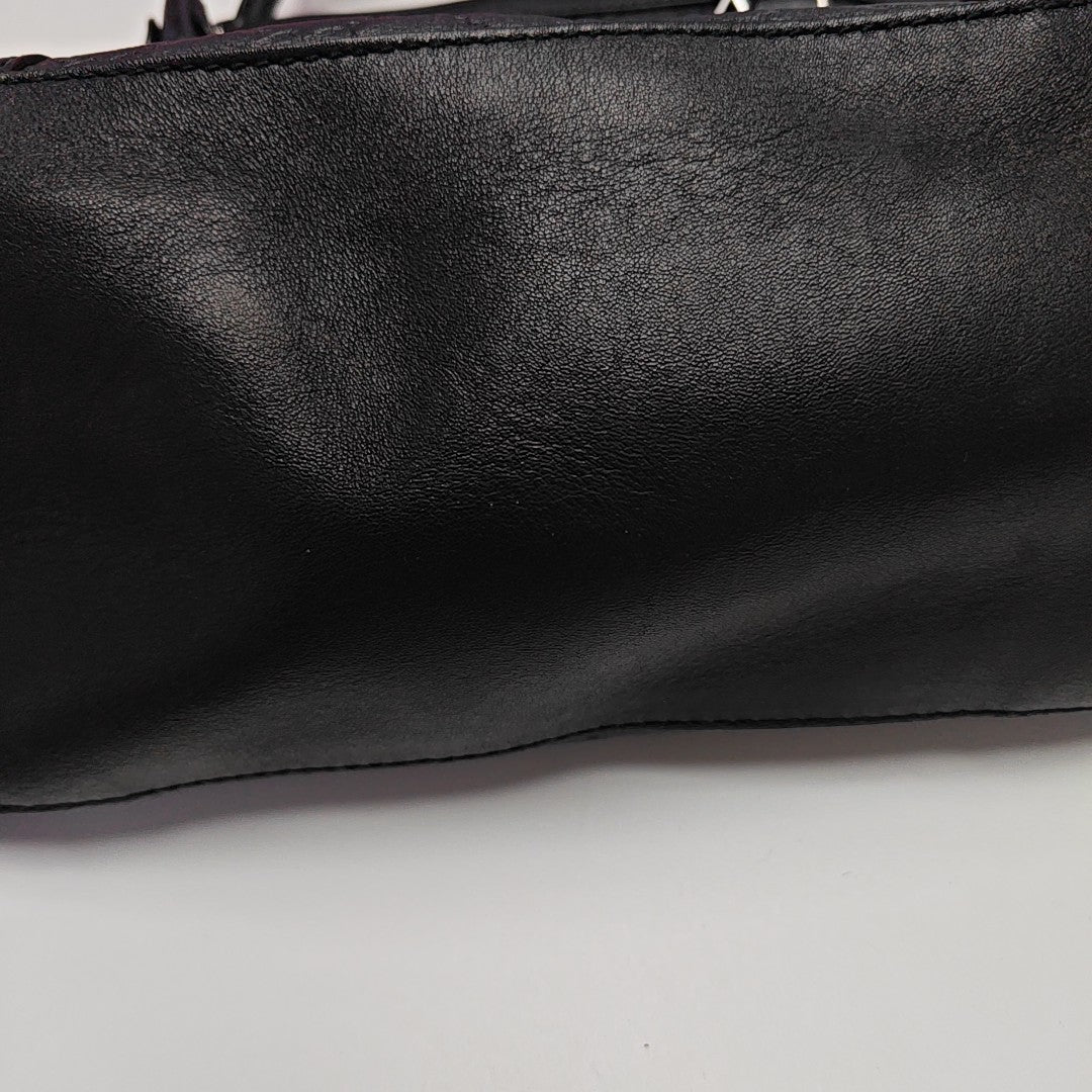 Monogram Calfskin Tote Bag Black