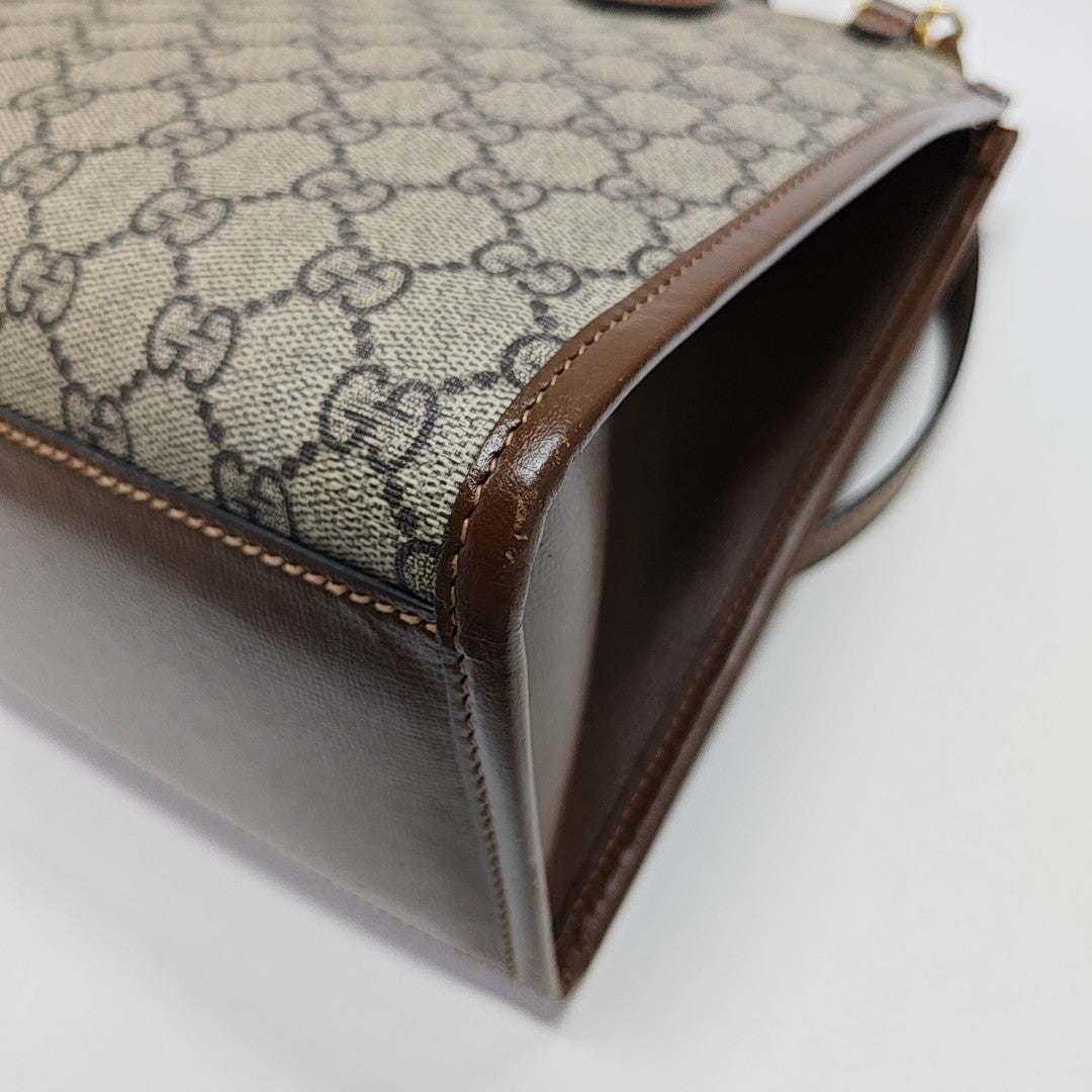 Retro Small Monogram Coated Canvas Brown
