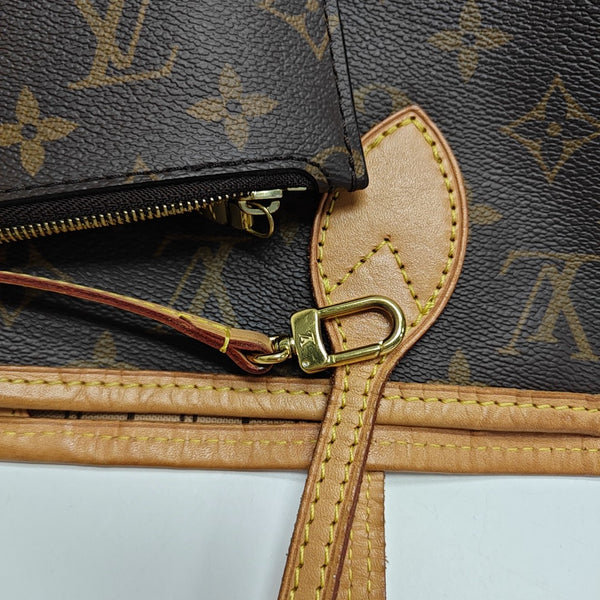 NEVERFULL MM Monogram Coated Canvas Brown