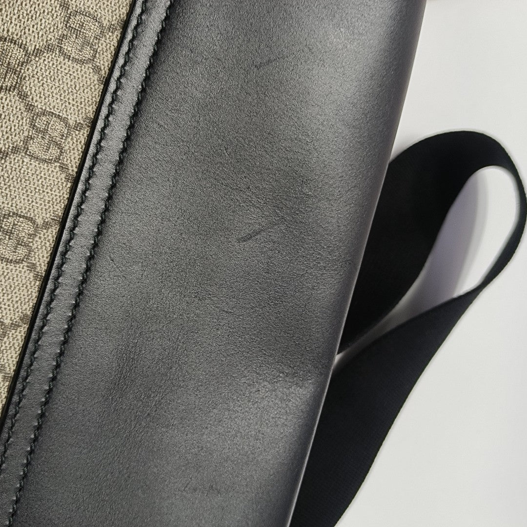 Monogram Coated Canvas Shoulder Bag Beige