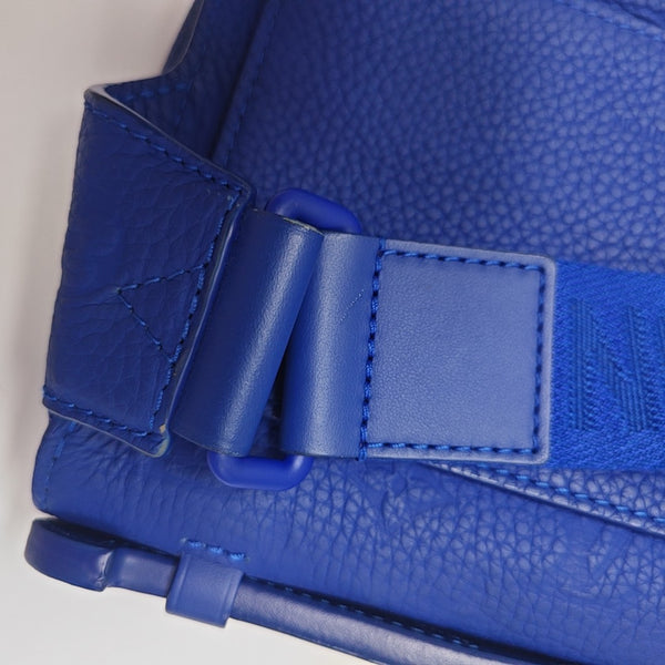 S LOCK Monogram Calfskin Blue