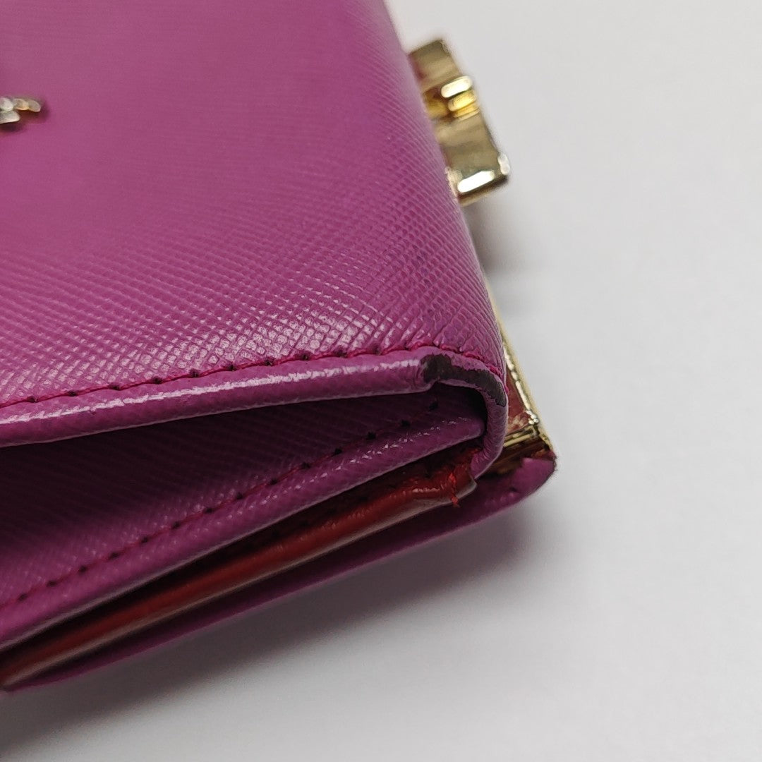 Leather Wallet Pink