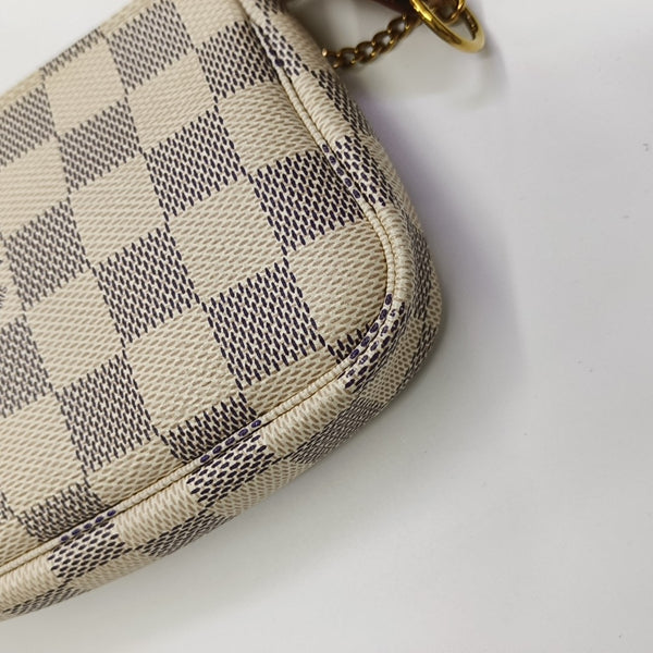ACCESSOIRES Mini Damier Azur Coated Canvas White