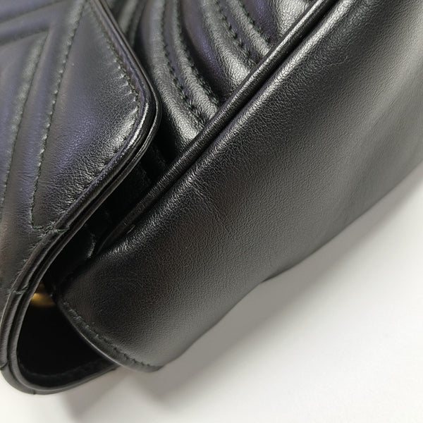 GG Marmont Small Quilted Calfskin Black