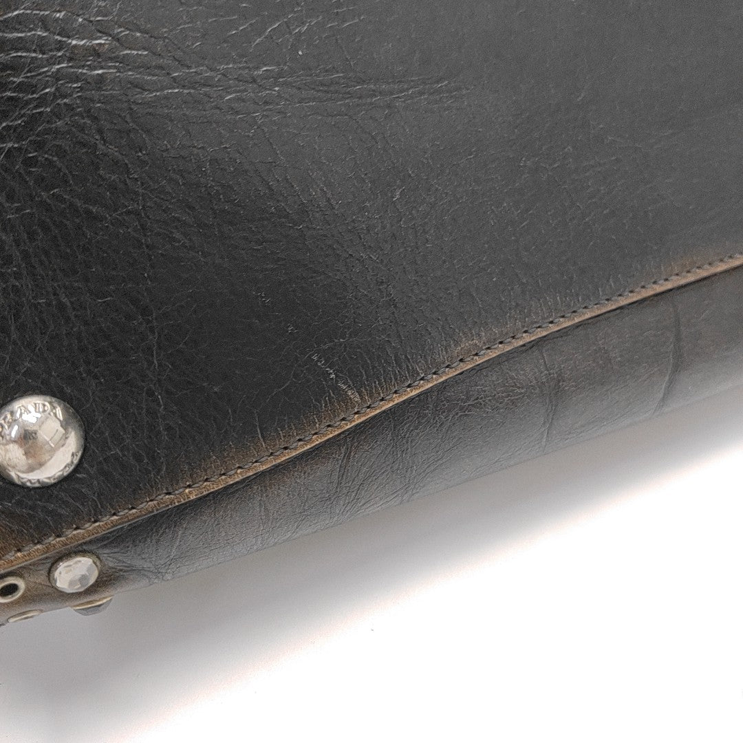 Calfskin Top Handle Bag Brown