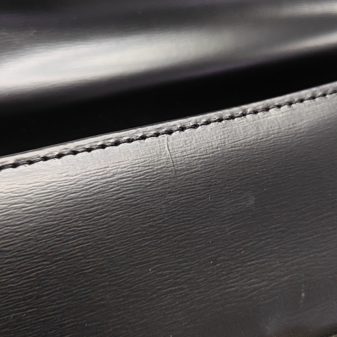 Calfskin Top Handle Bag Black