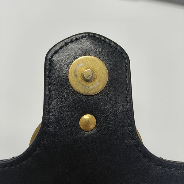 GG Marmont Small Quilted Calfskin Black