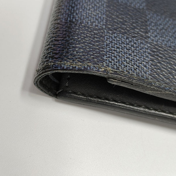 SLENDER Damier Coated Canvas Blue Wallet