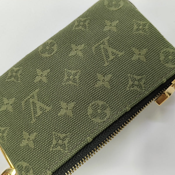 Monogram Canvas Key Pouch Green