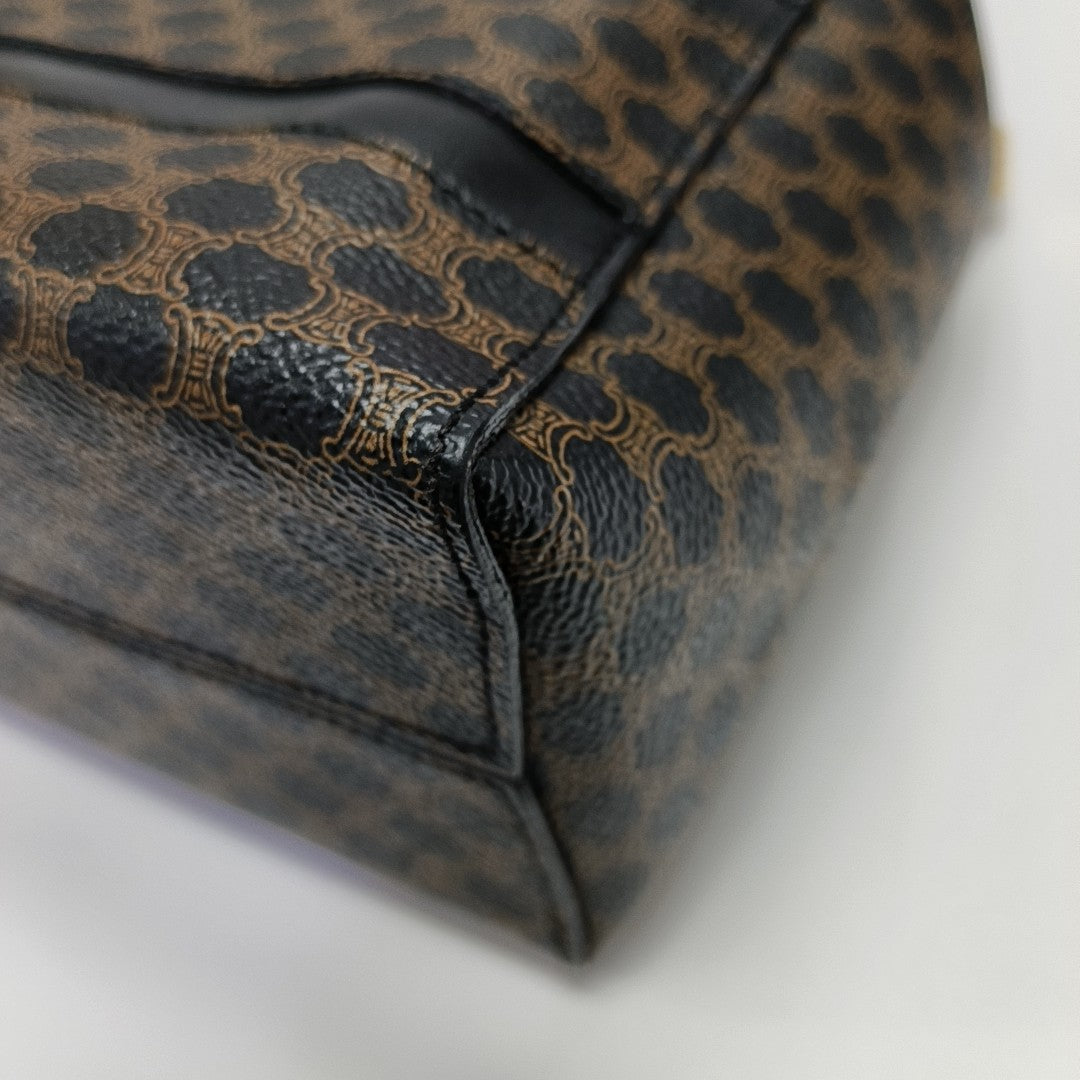 Coated Canvas Tote Bag Black