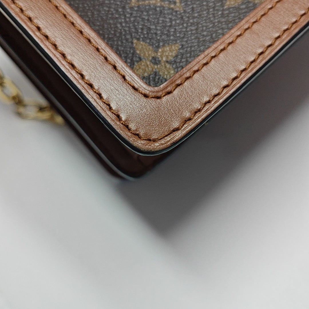 DAUPHINE MM Monogram Coated Canvas Brown